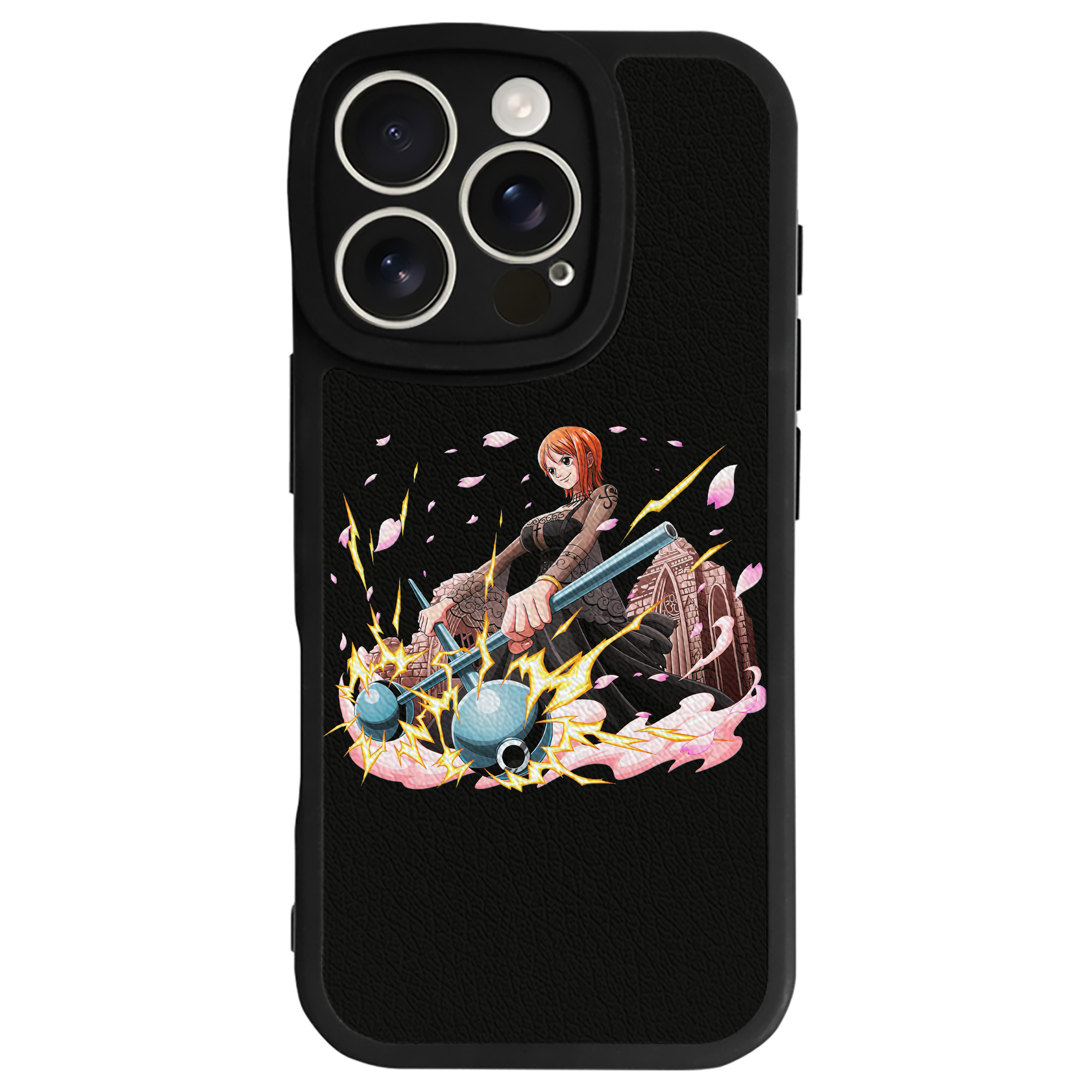 （画像用） ワンピース ナミ ONE PIECE Nami 【iPhone 16シリーズ対応】シリコンスマホケース（レザー調） 材質：シリコン